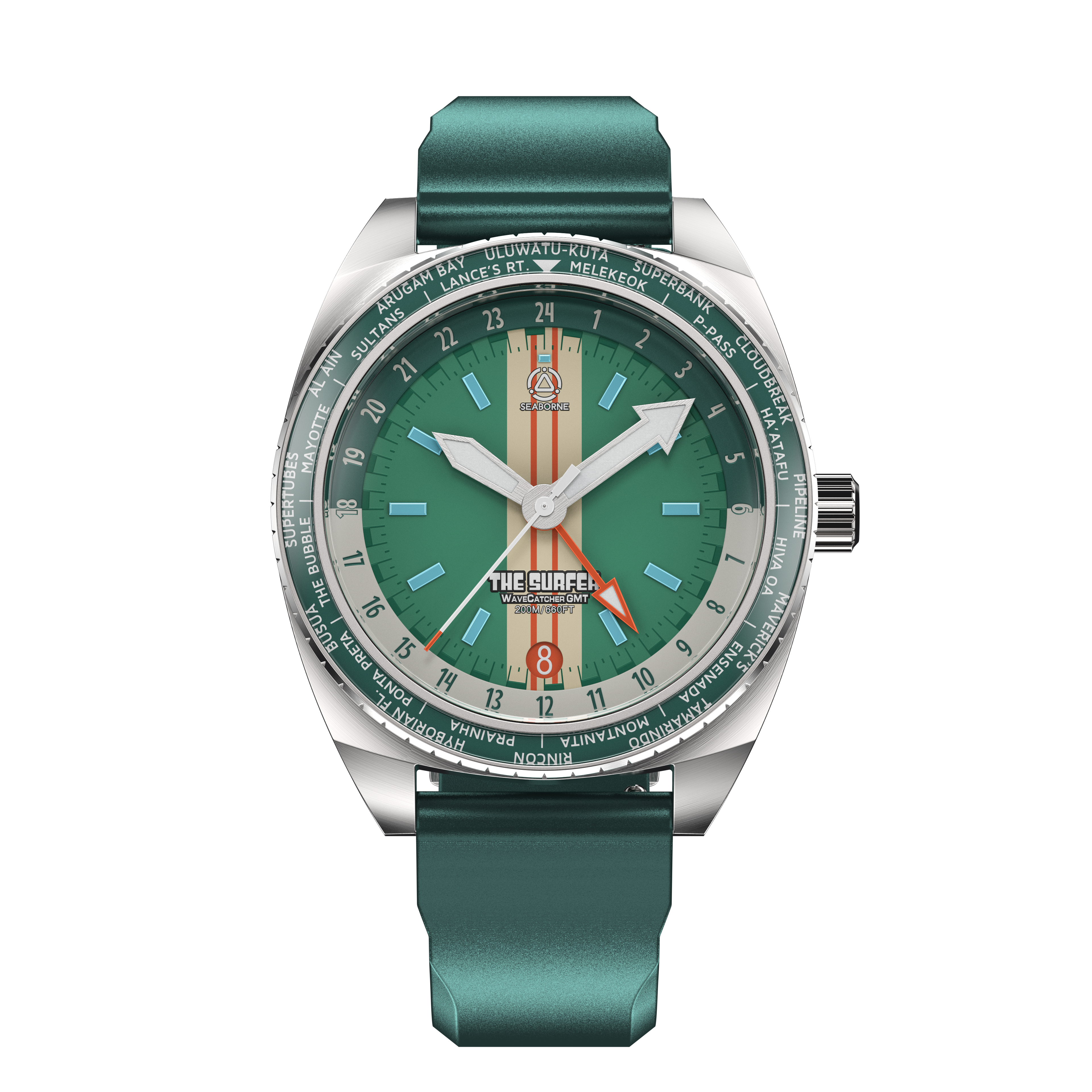 The Surfer | Wavecatcher GMT Automatic | Seagrass