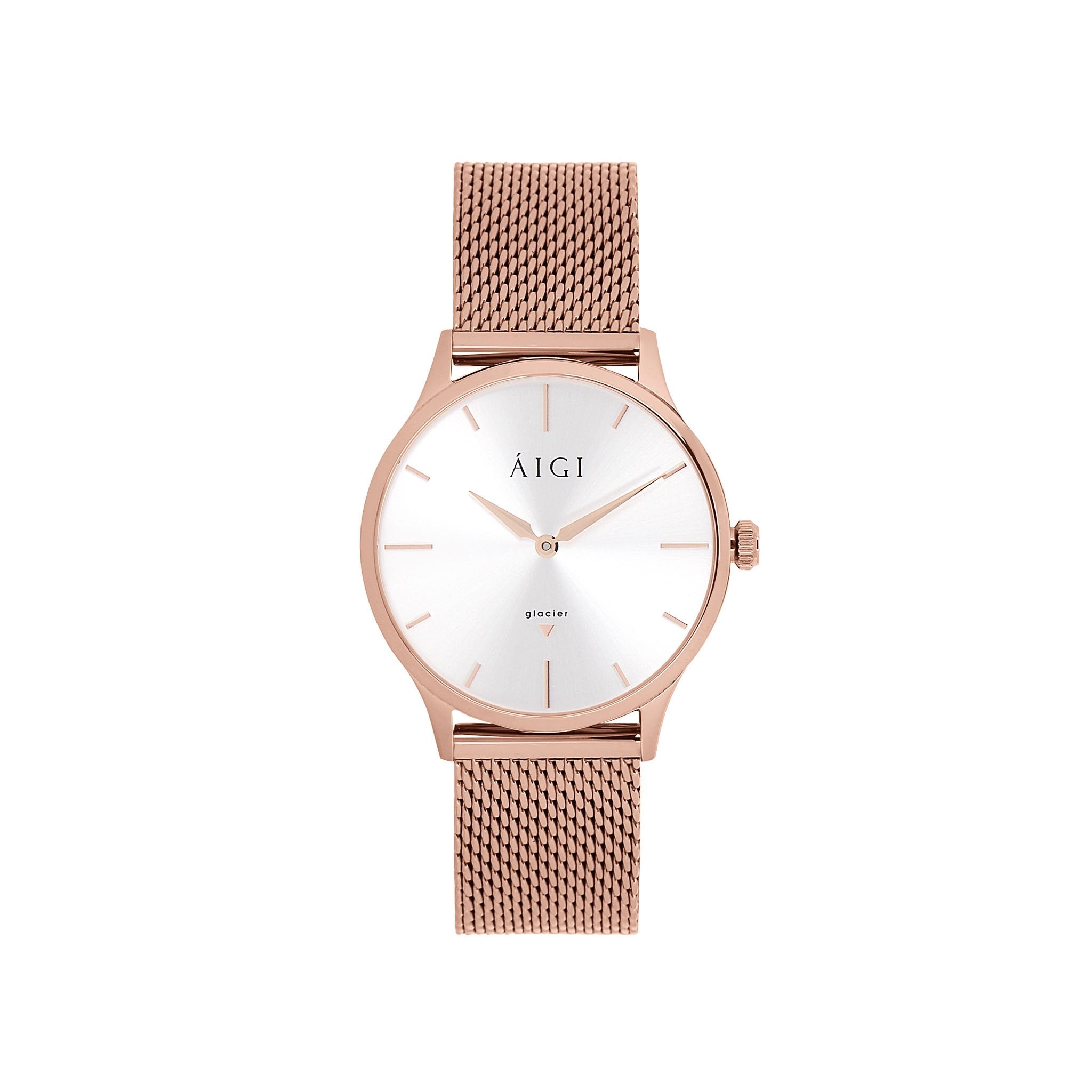 Glacier Rose 36mm Mesh Watch