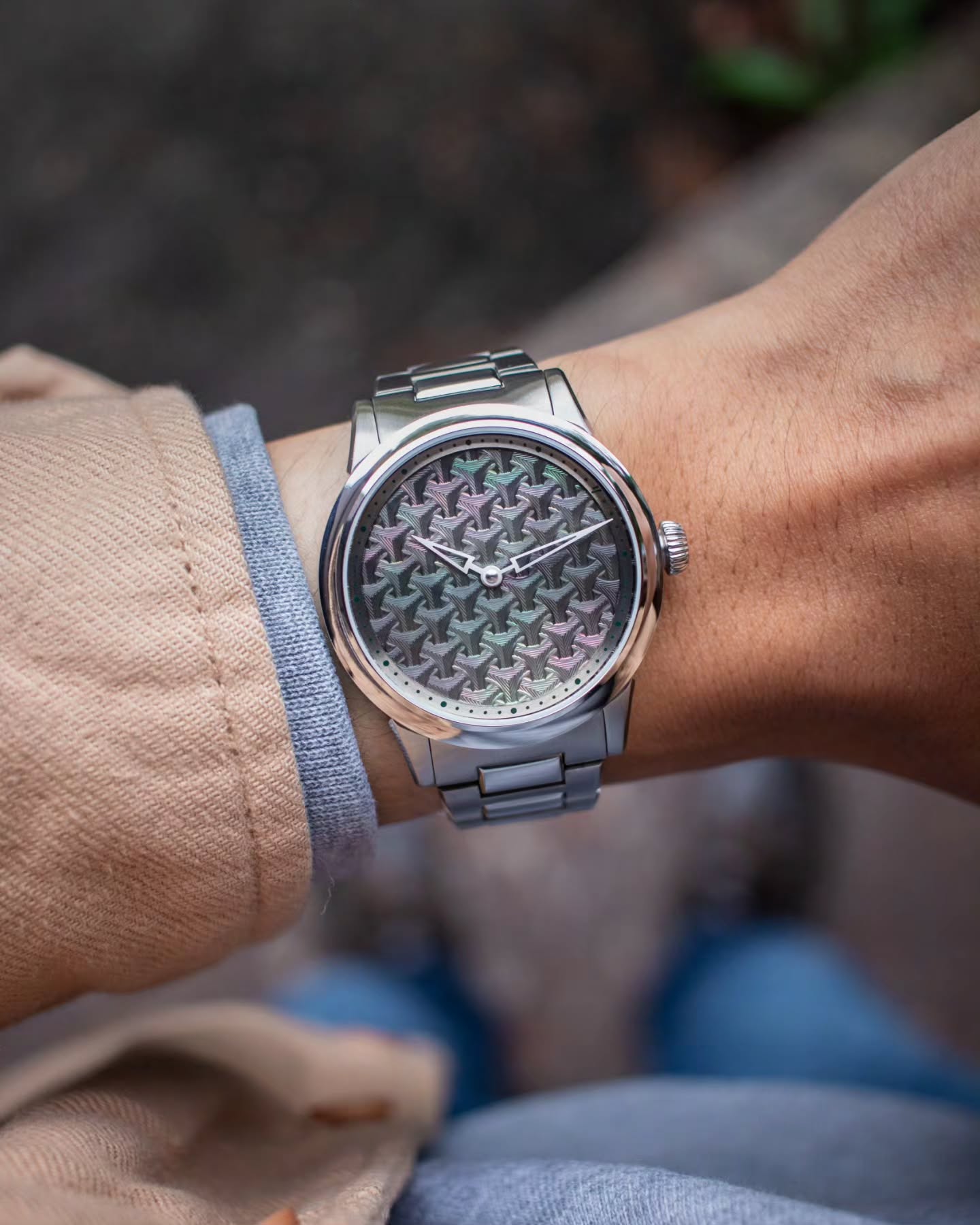 H-Link Stainless Steel Bracelet with On-The-Fly Micro Adjustment