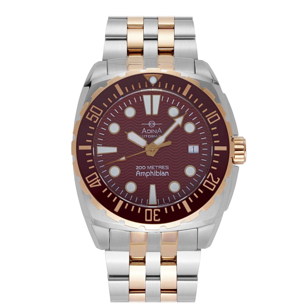 Amphibian Automatic Dive Watch Burgundy