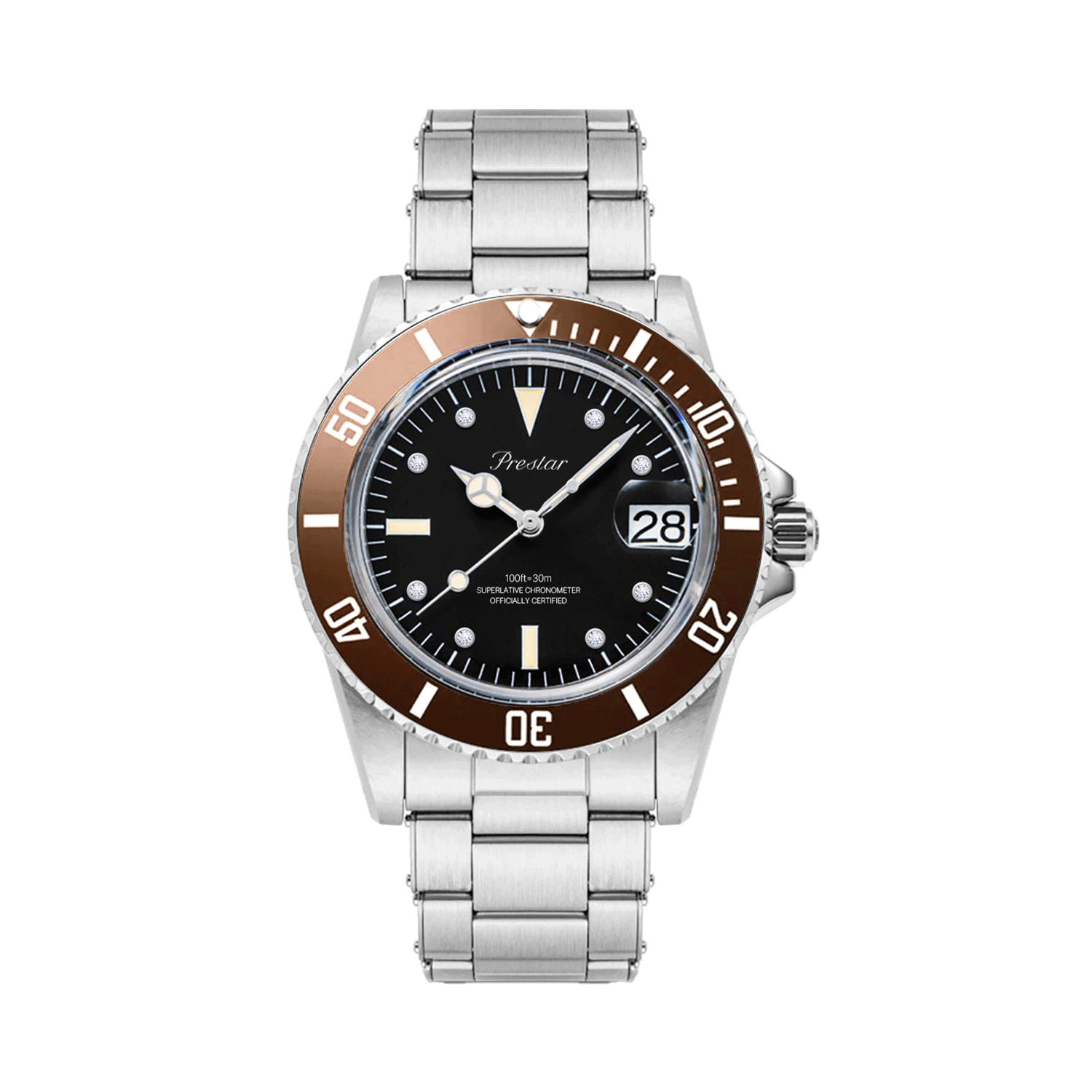 Aquaman Classic Diamond Watch (Brown Horizon)