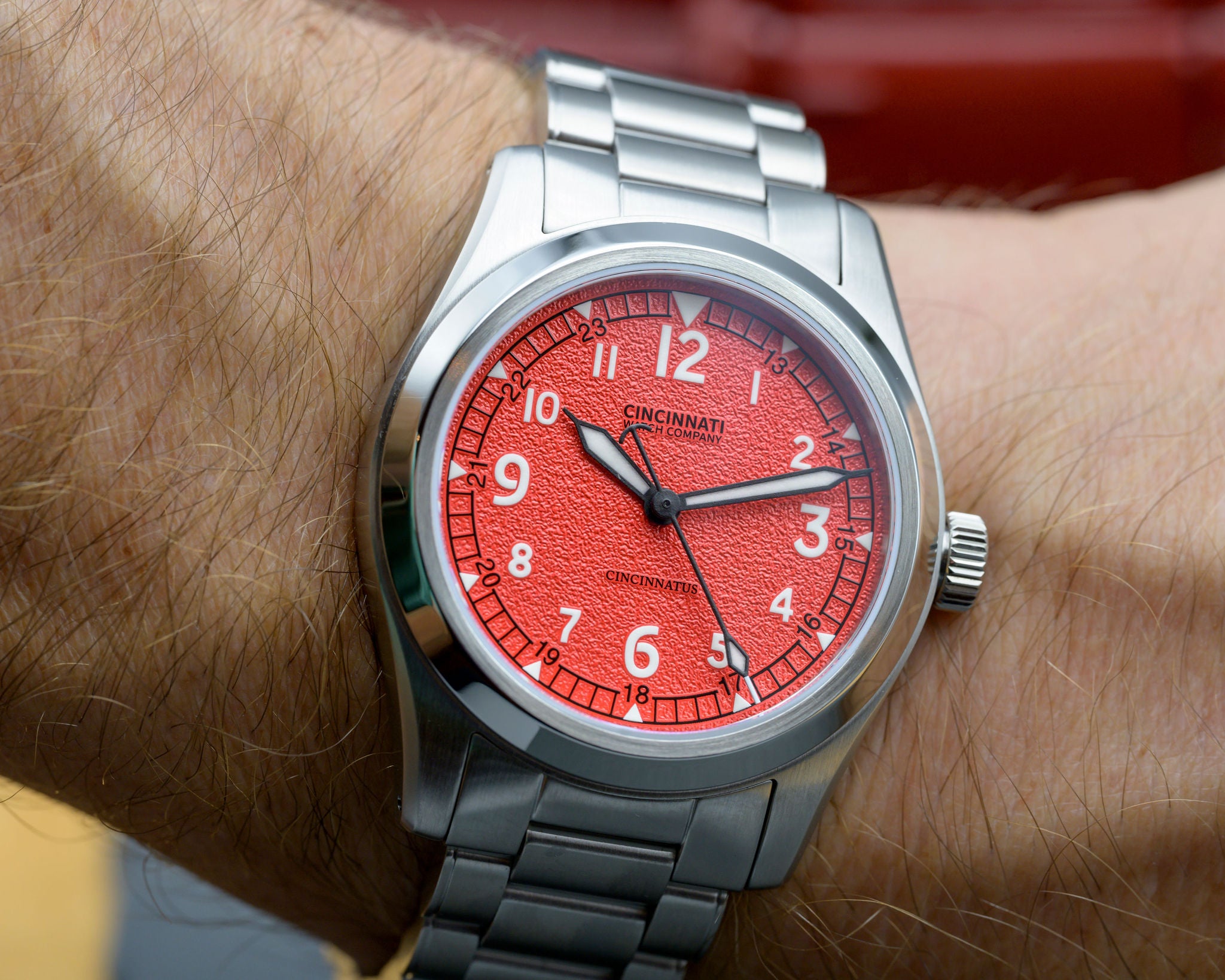 The Cincinnatus Red Manual Wind SW200-1