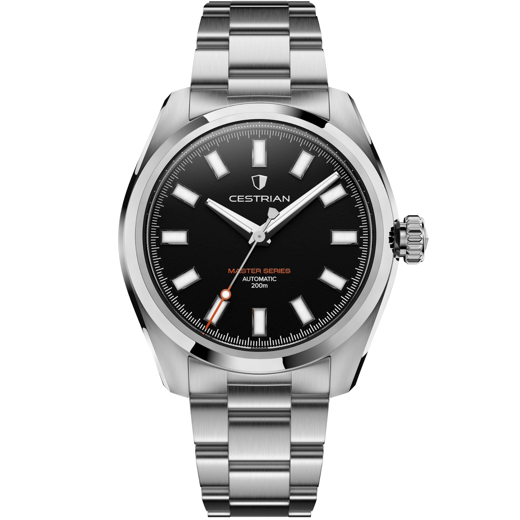 Cestrian Master Series V3 40mm Black Dial Steel Bracelet Automatic Men's Watch