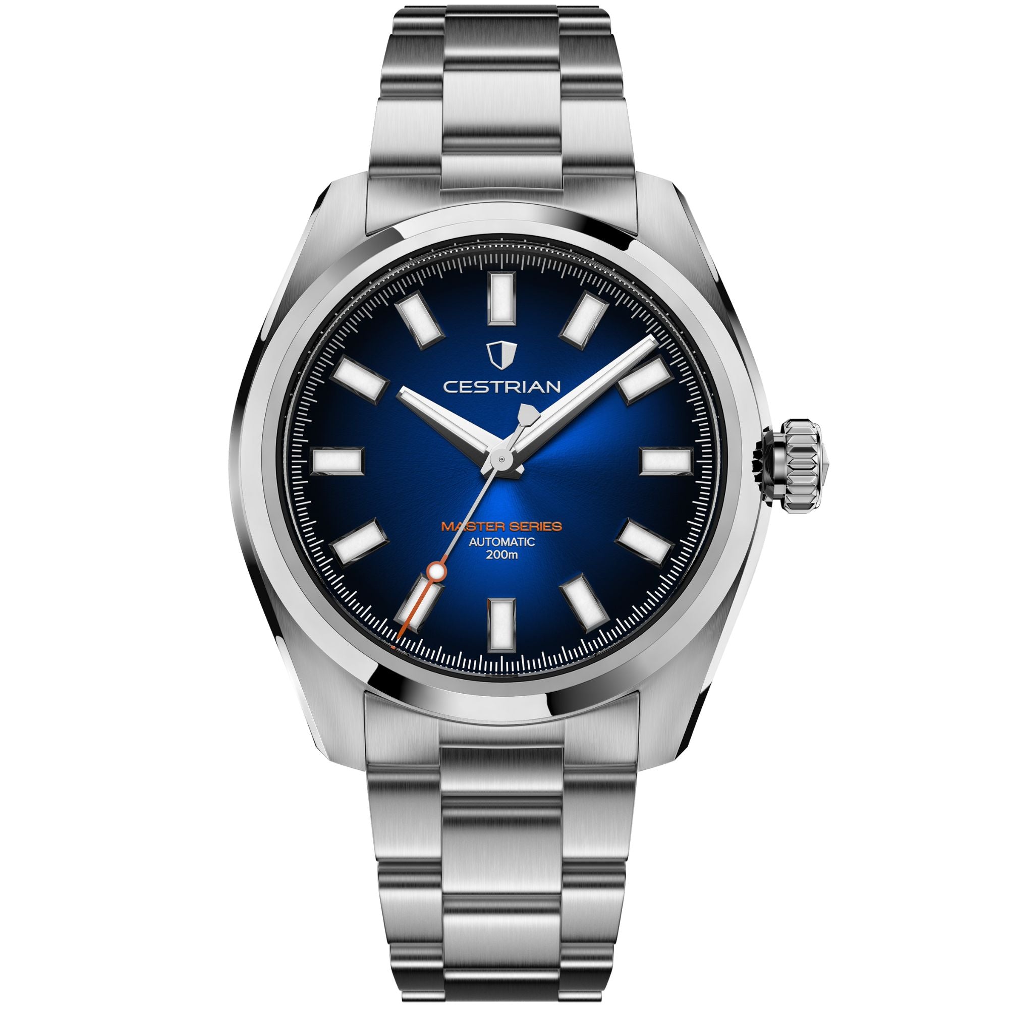 Cestrian Master Series V3 40mm Blue Dial Steel Bracelet Automatic Men's Watch