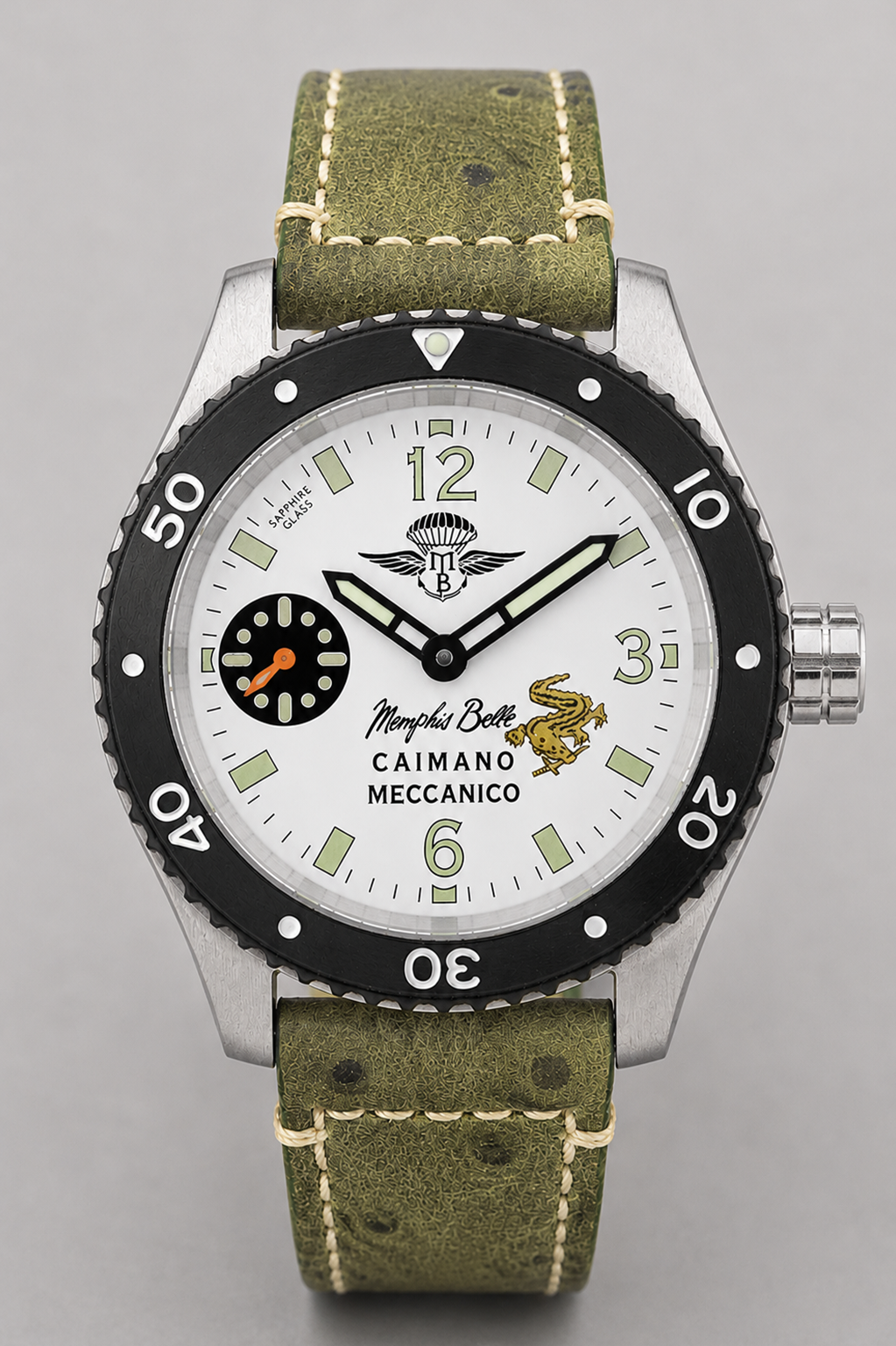 Caimano Meccanico Quadrante Bianco