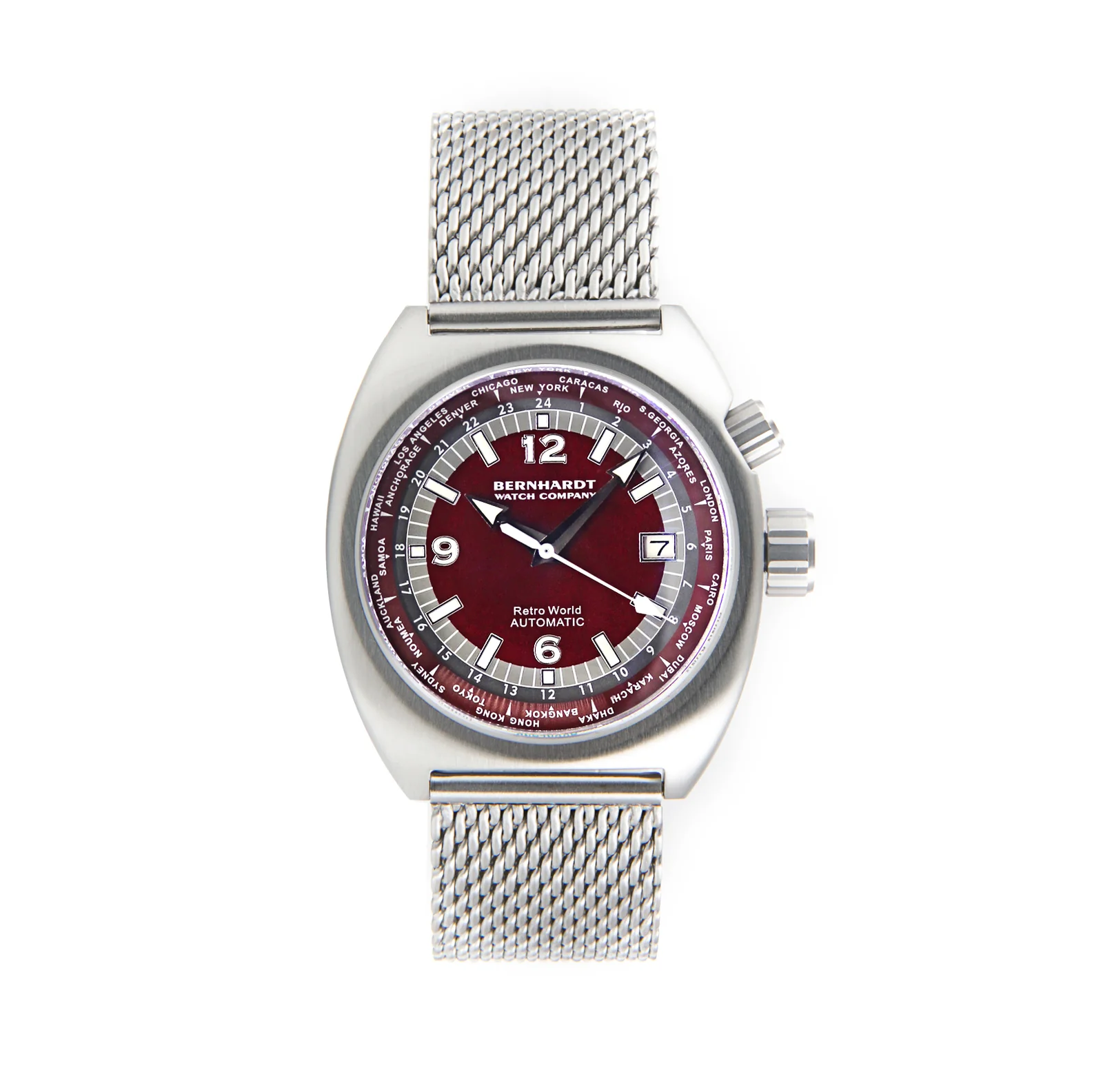 Retro World Burgundy Gray
