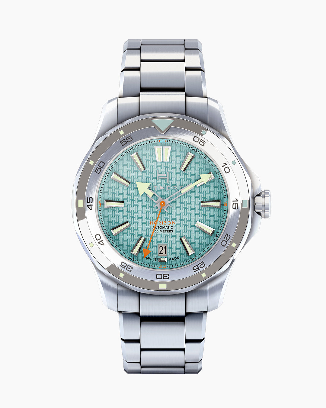 Fathers Cocktail Attire – Orologio Diver Automatico Swiss Made – Turchese 40 mm