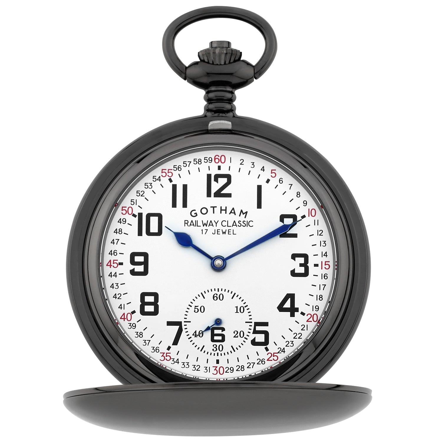 Gun-Tone Railroad Dial Double Hunter Mechanical