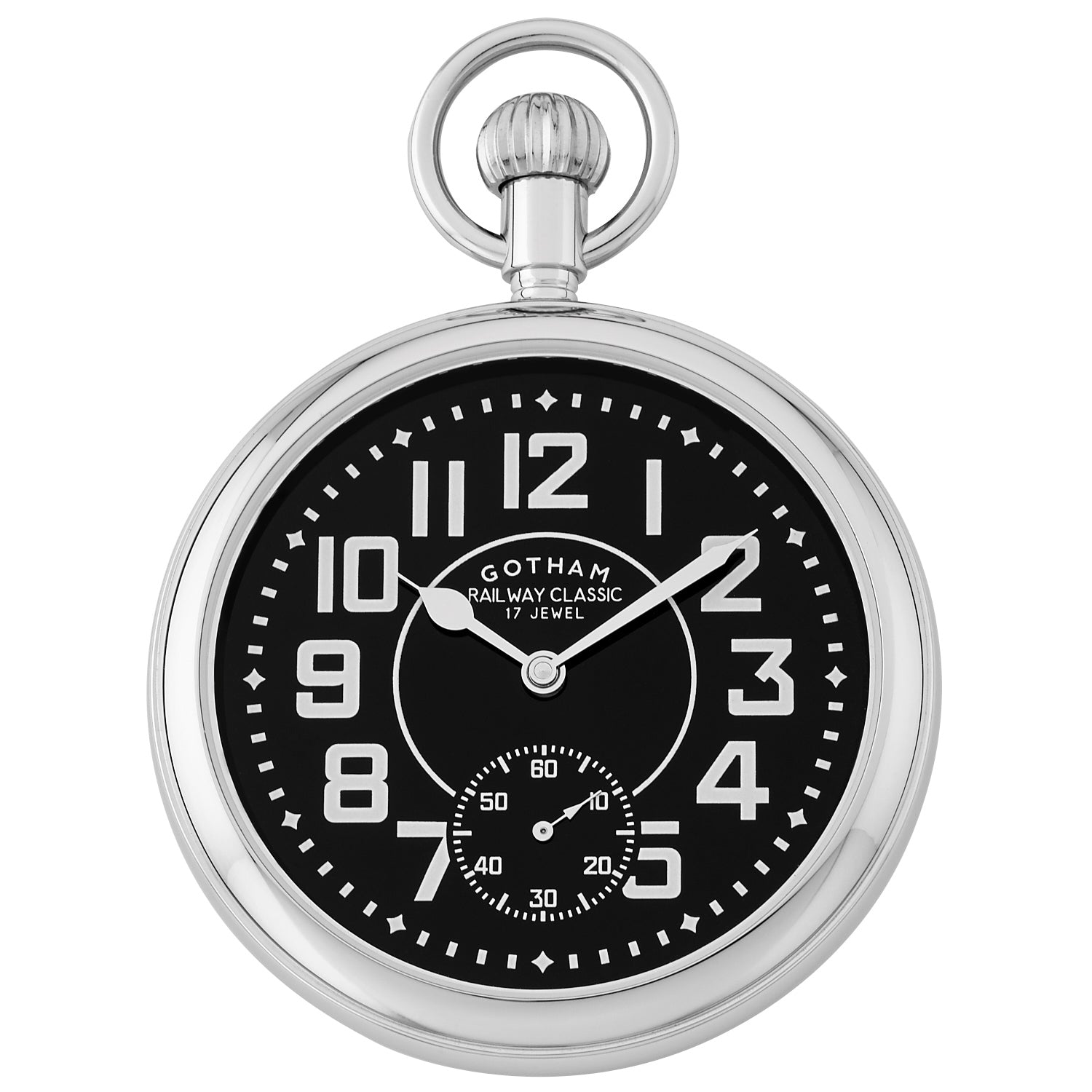 Silver-Tone Mechanical Hand Wind Railroad
