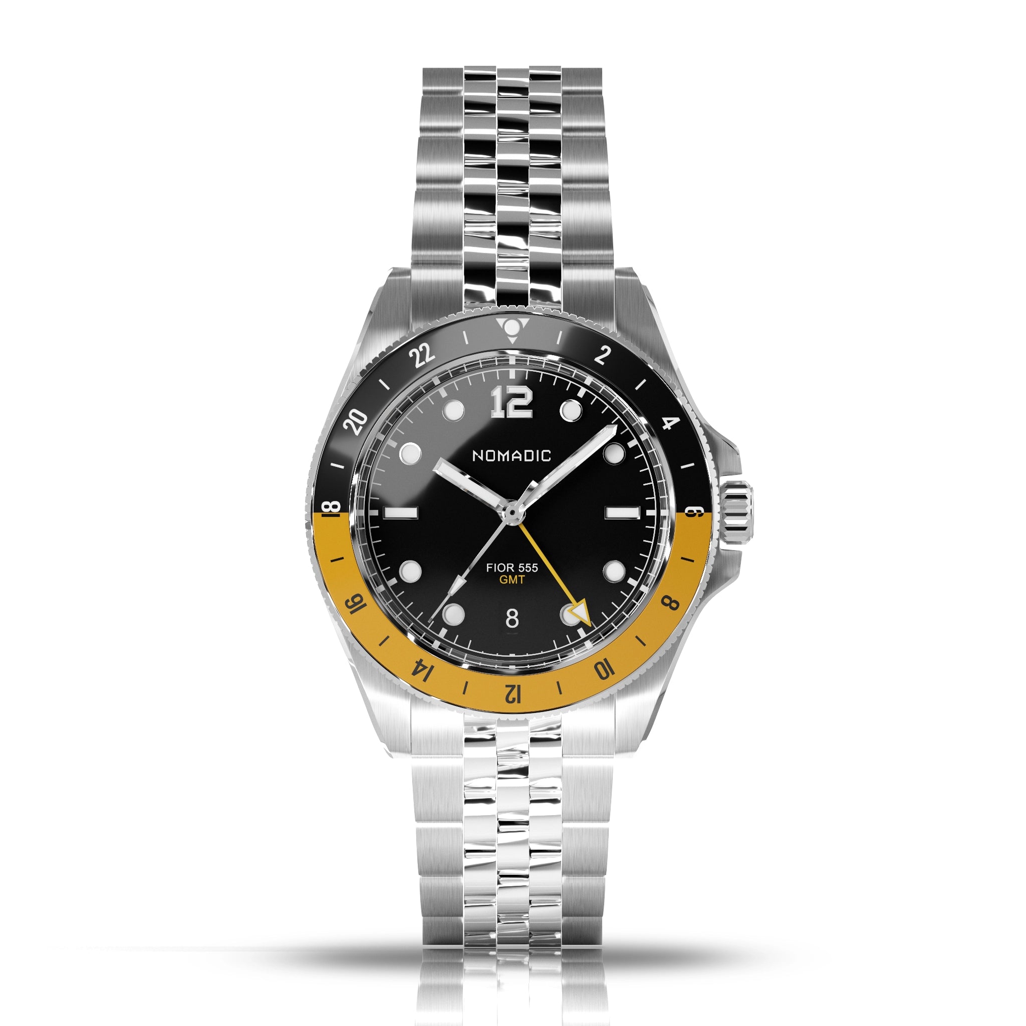 Fíor 555 - GMT Watch (41mm) - Shipyard Yellow