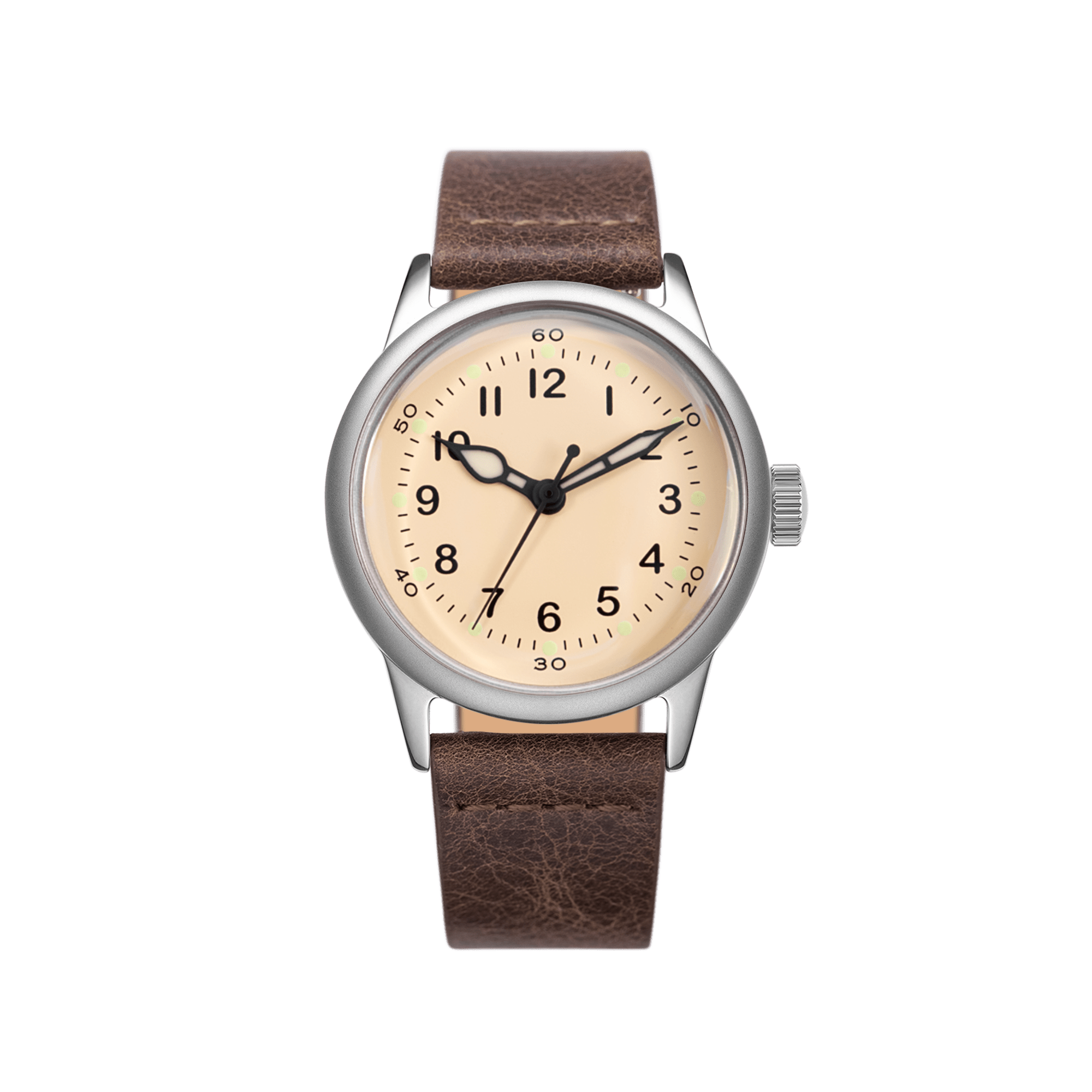 Tom Rice White Canvas - Brown Leather