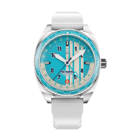 WaveCatcher Blue Lagoon – 38mm Automatic Surf GMT Watch
