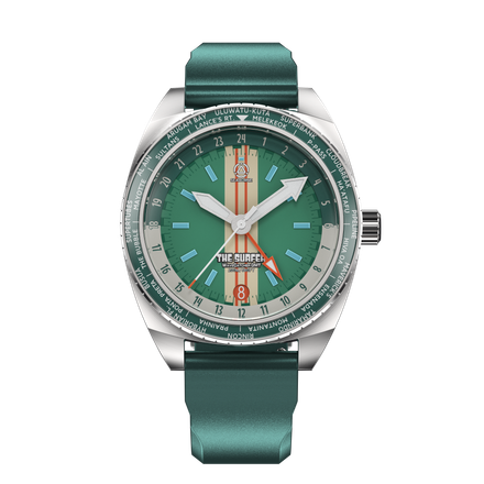 The Surfer | Wavecatcher GMT Automatic |  Seagrass