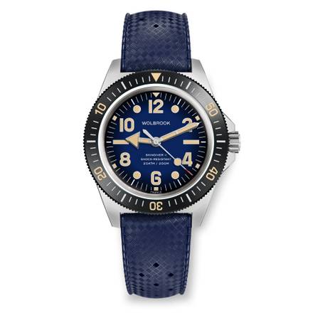 Skindiver II Automatic Dive Watch - "Jumbo Indices" Smoked Blue