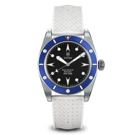 Deep Azul - White FKM Rubber - 39mm
