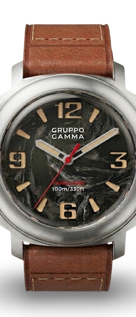 VANGUARD Stainless Steel – Luminous Forged Carbon Dial