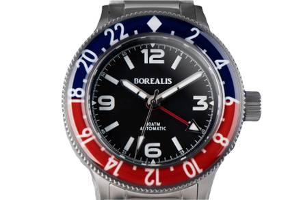 Borealis Sea Storm MK2 GMT Version AA1 Pepsi Bezel No Date