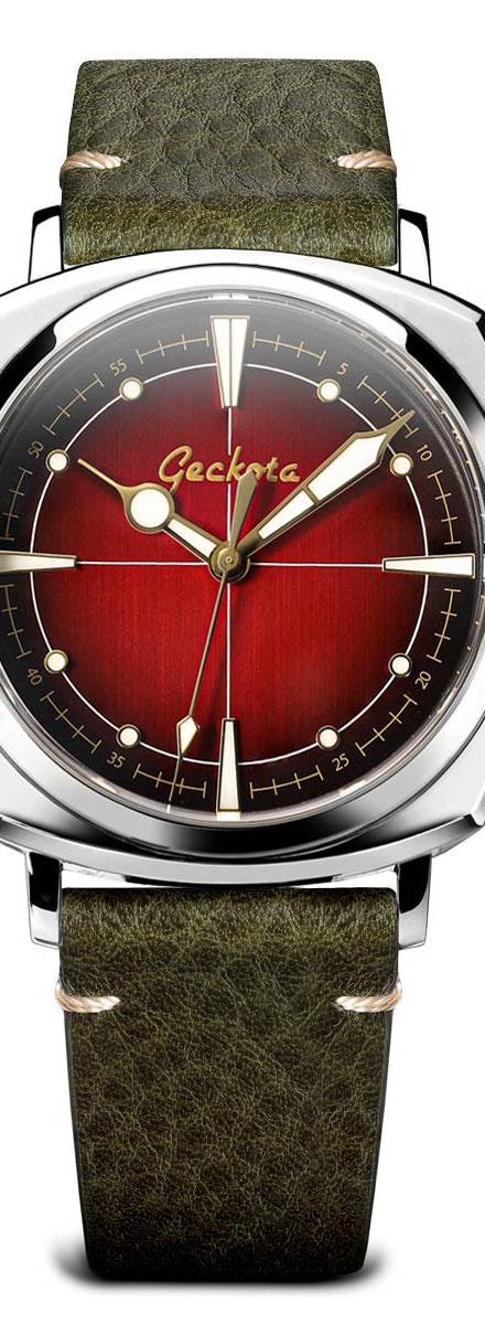 Pioneer Automatic Watch Brushed Red Dial