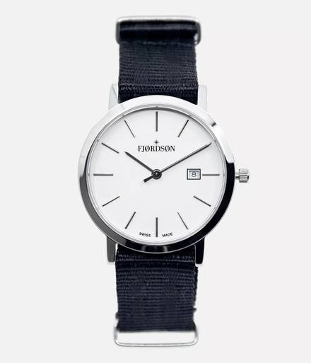 #9132 | White Dial With Black Nato Strap - Women's Watch