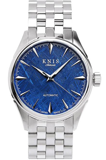 KNIS Meteorite Made in Japan Automatic Watch Men's Silver Blue KN001-MTBL