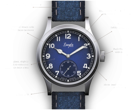 GSTP 38mm Blue SS