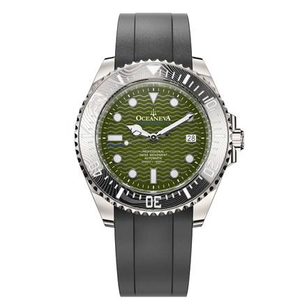 Oceaneva 6000m Deep Marine Explorer VI Grade 5 Titanium Automatic Watch Green Dial