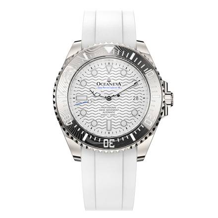 Oceaneva 6000m Deep Marine Explorer VI Grade 5 Titanium Automatic Watch White Dial