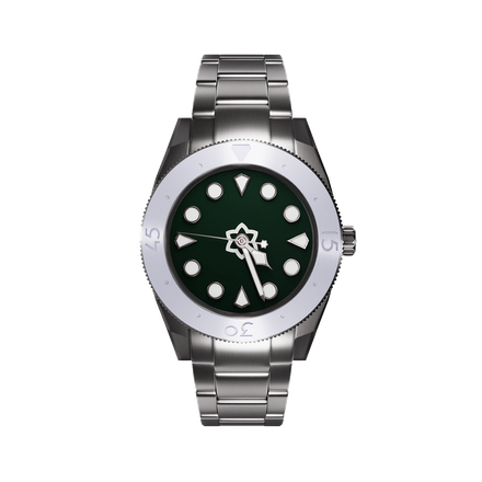 Polished White - Forest Green