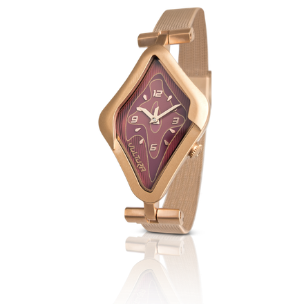 Vultura Apyrit Watch - Rose Gold Mesh Metal