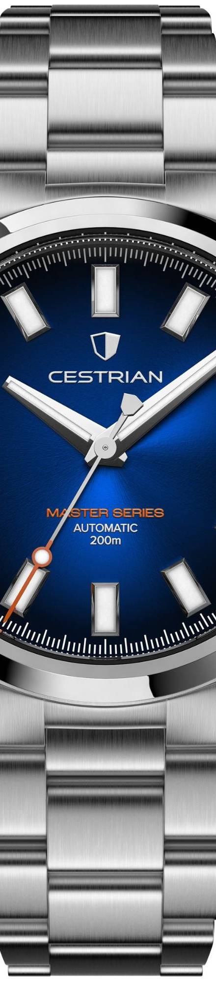 Cestrian Master Series V3 40mm Blue Dial Steel Bracelet Automatic Men's Watch