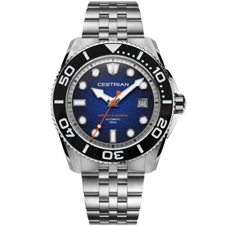 Cestrian Pro Dive Series 42mm Blue Fumé Dial Steel Bracelet Automatic 300m Men's Watch