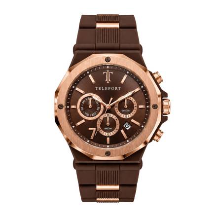 PRE-ORDER: Men's Brown & Rose Gold