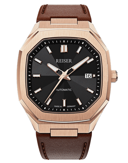 ALPEN Date – Rose Gold (Leather)