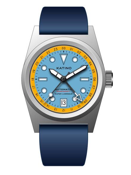 KRONOSTI Shark Shadow Diver – GMT Sunburst Blue