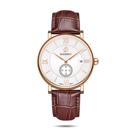 ELEGANT - Swiss Quartz Movement Watch| Rose Gold & White Dial