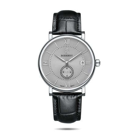 ELEGANT - Swiss Quartz Movement Watch | Silver & Grey Dial
