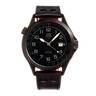 Shield Palau Leather-Band Men's Diver Watch w/Date - Black