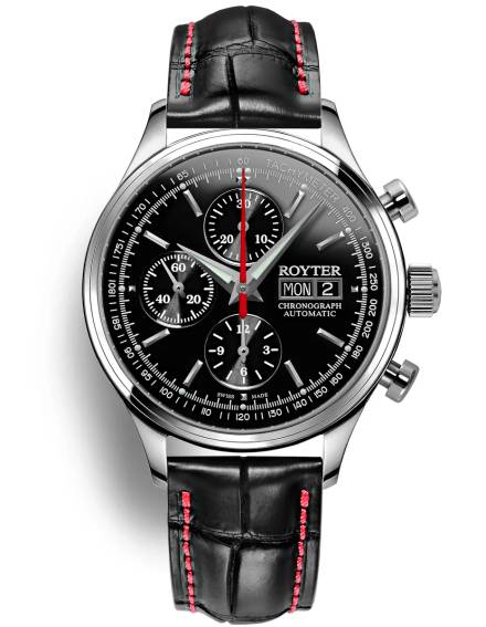 DR-02 Chronograph Black Dial
