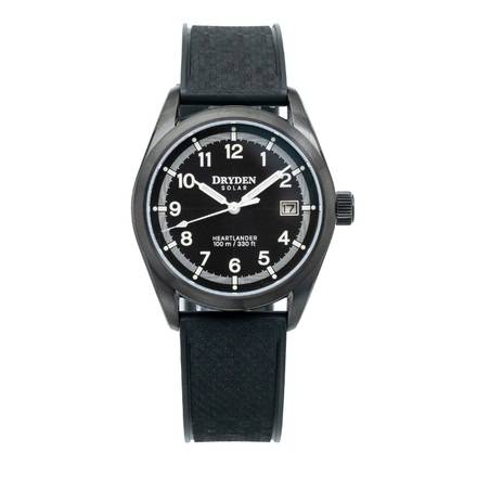 Dryden Heartlander Solar 38mm Field Watch - Nightfall Black