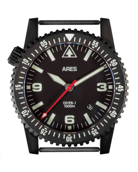 DIVER-1 Mission Timer - Black Date / Deep Black