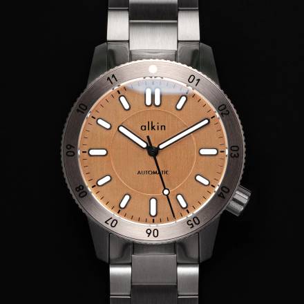 Model Three Dual Time - Brushed Copper Dial / SS Case