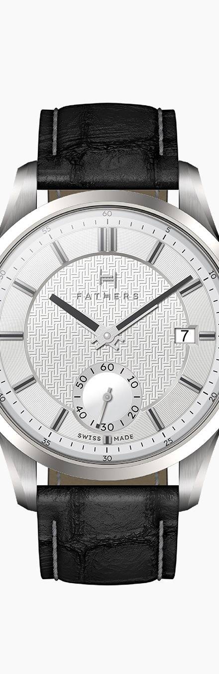 Fathers Aeterna - Orologio Small Seconds Automatico Swiss Made - Bianco 38mm